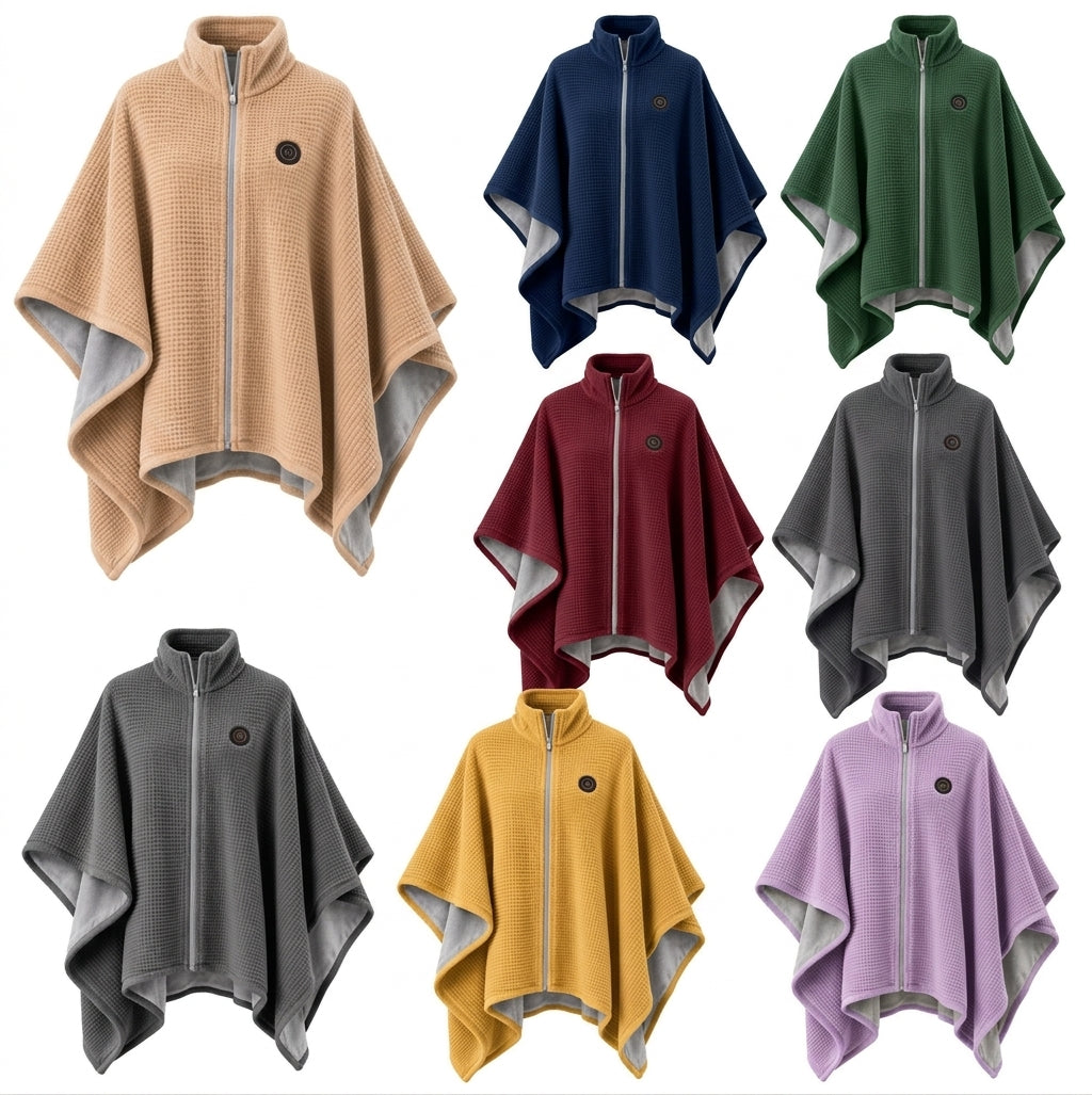 🔥Black Friday Deal|Washable Fleece USB Heated Wrap Poncho