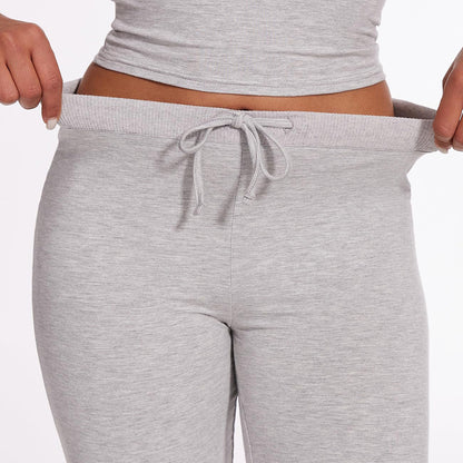 Women's Crop Tee & Drawstring Waist Pants Loungewear Set