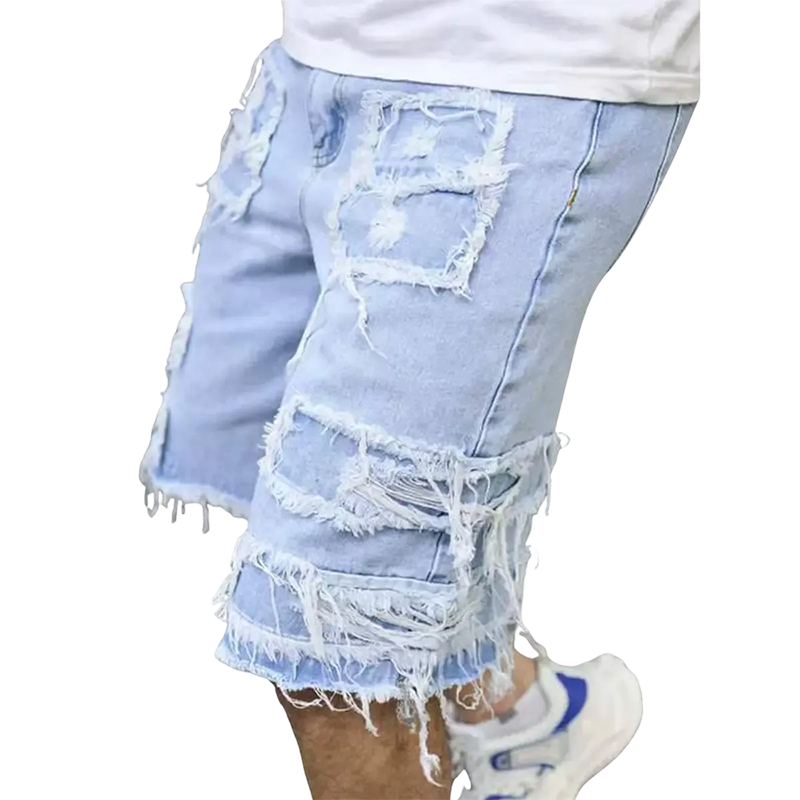 Summer Special Sale - Raw Hem Denim Shorts with Rips