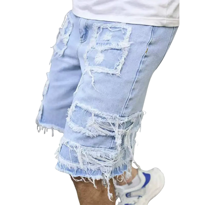 Summer Special Sale - Raw Hem Denim Shorts with Rips