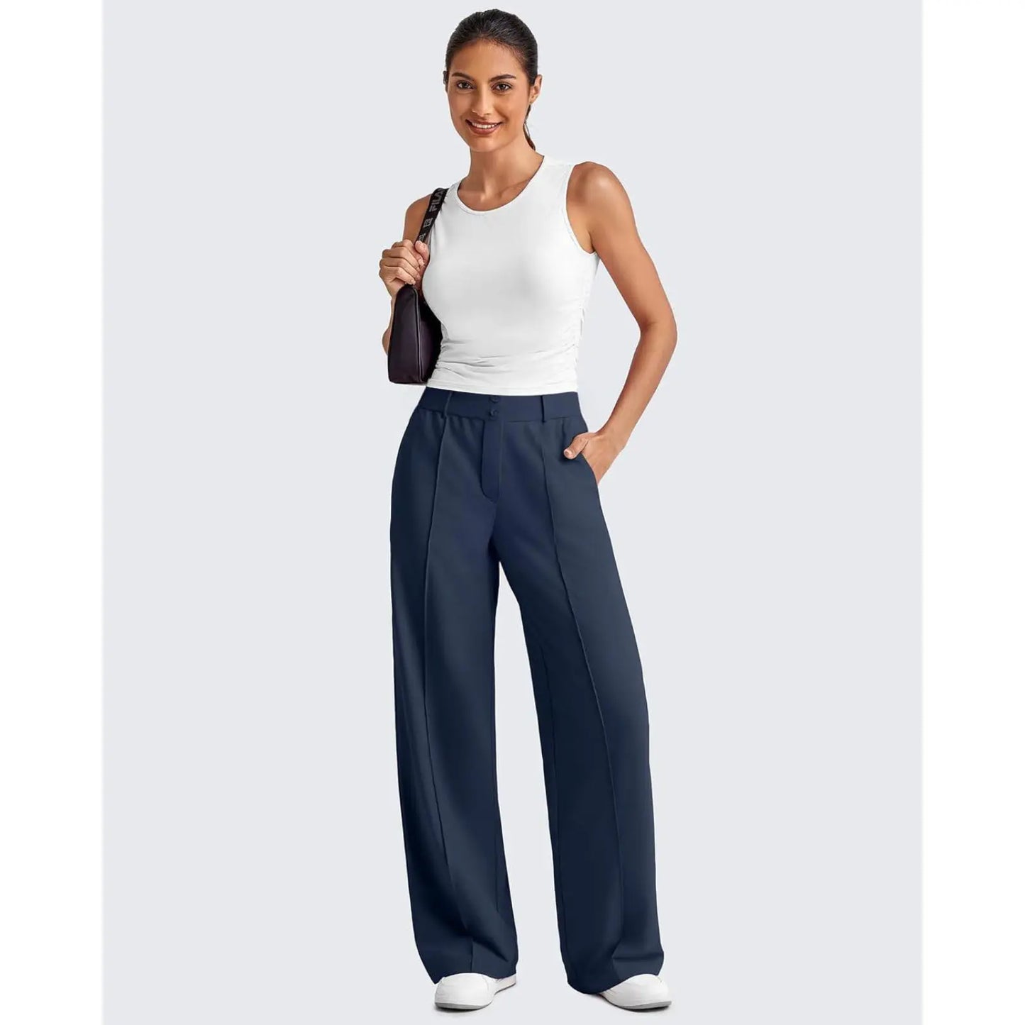 🔥Last Day:90% Off🔥Women's Straight Leg Ponte Yoga Pants with Pockets