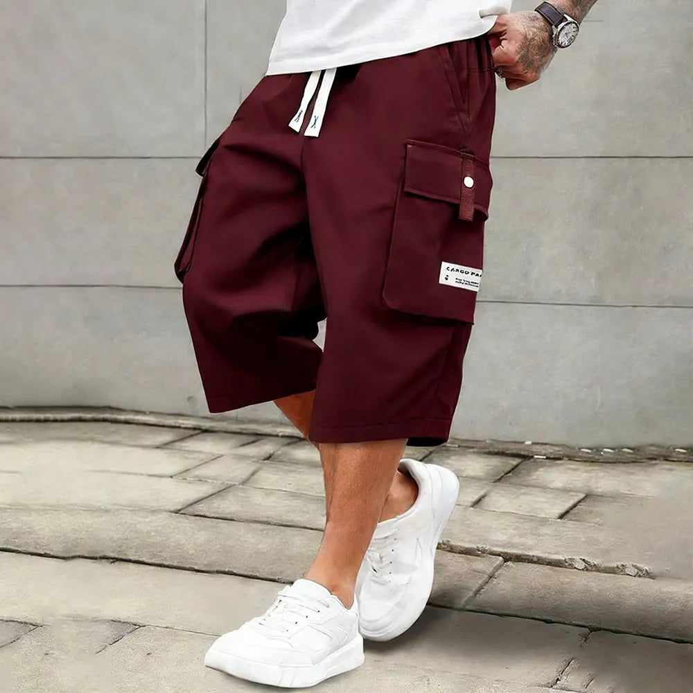 Men's Casual Cargo Calf Shorts