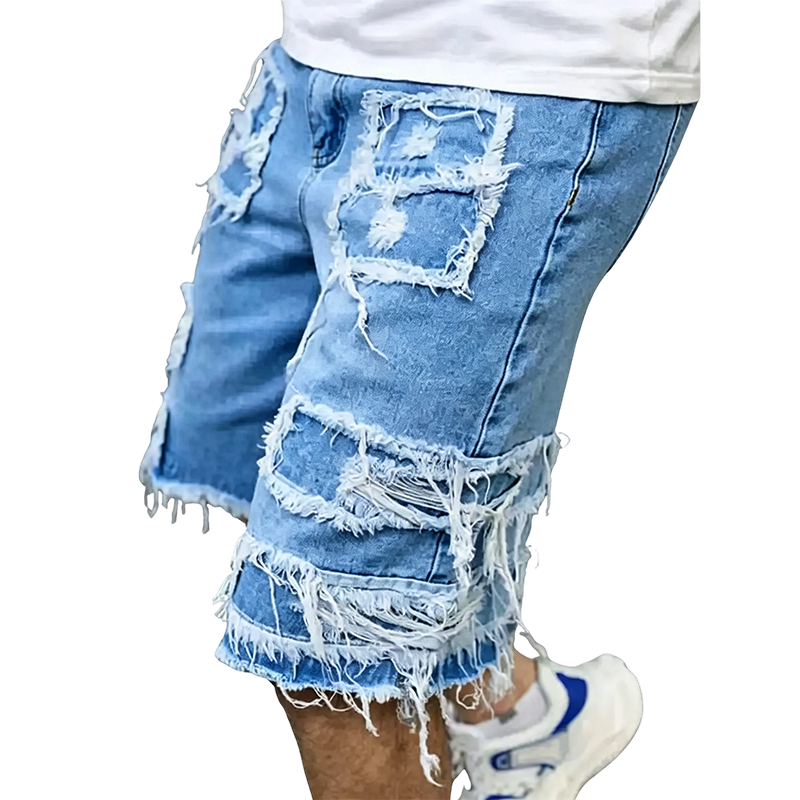Summer Special Sale - Raw Hem Denim Shorts with Rips