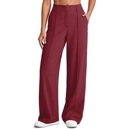 🔥Last Day:90% Off🔥Women's Straight Leg Ponte Yoga Pants with Pockets