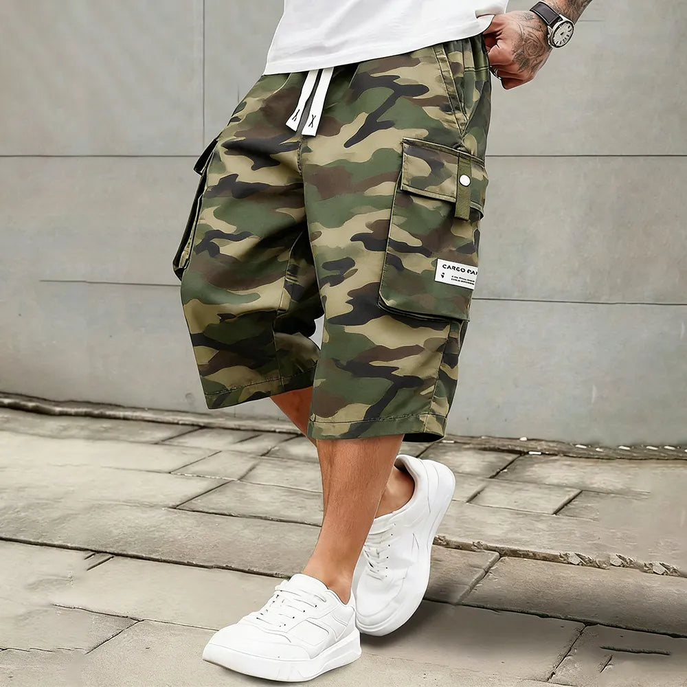 Men's Casual Cargo Calf Shorts
