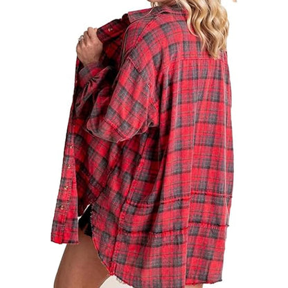 Women's Vintage 100% Cotton Flannel Shirt