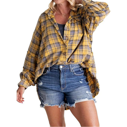 Women's Vintage 100% Cotton Flannel Shirt