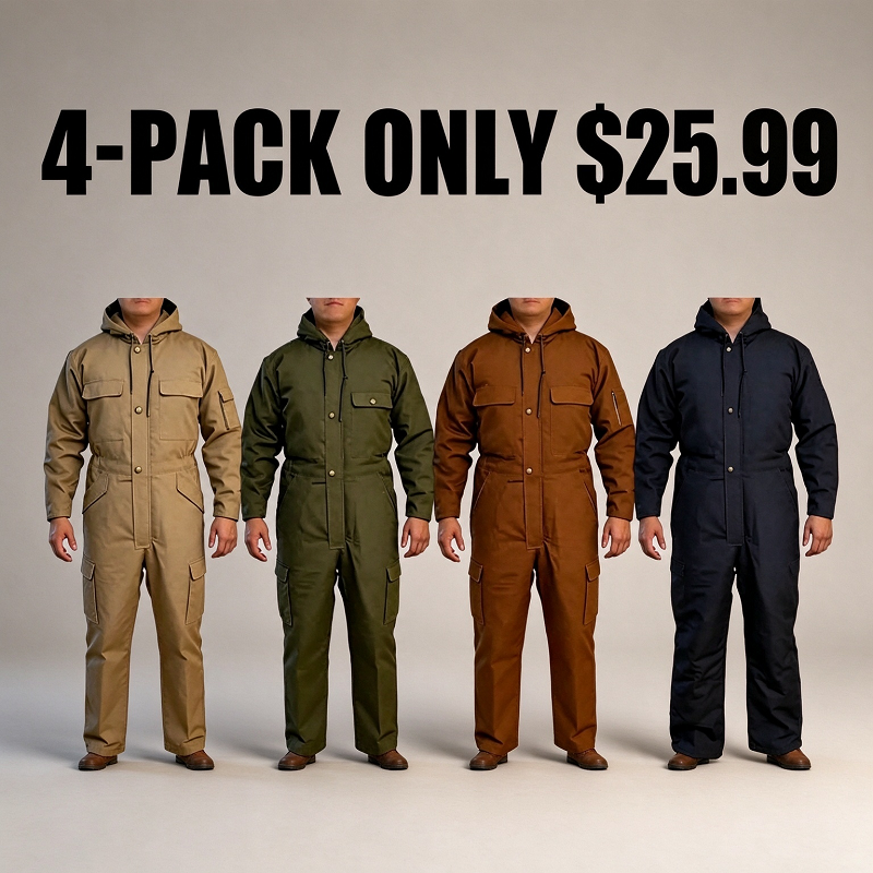 Men’s Loose Insulated Multi-Pocket Coverall