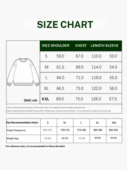 Cute Cartoon Cat Print Oversized Sweater, Unisex Casual Long Sleeve Knit Pullover for Fall & Winter