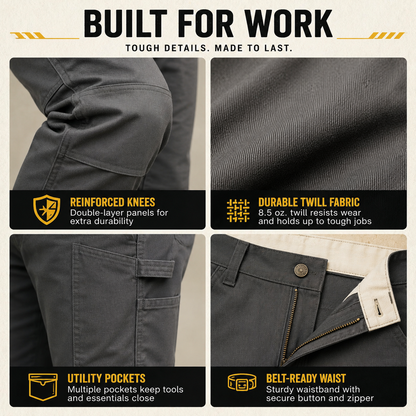 🔥 BEST SELLER | Men’s Loose Fit Double-Knee Work Pants