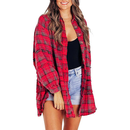 Women's Vintage 100% Cotton Flannel Shirt