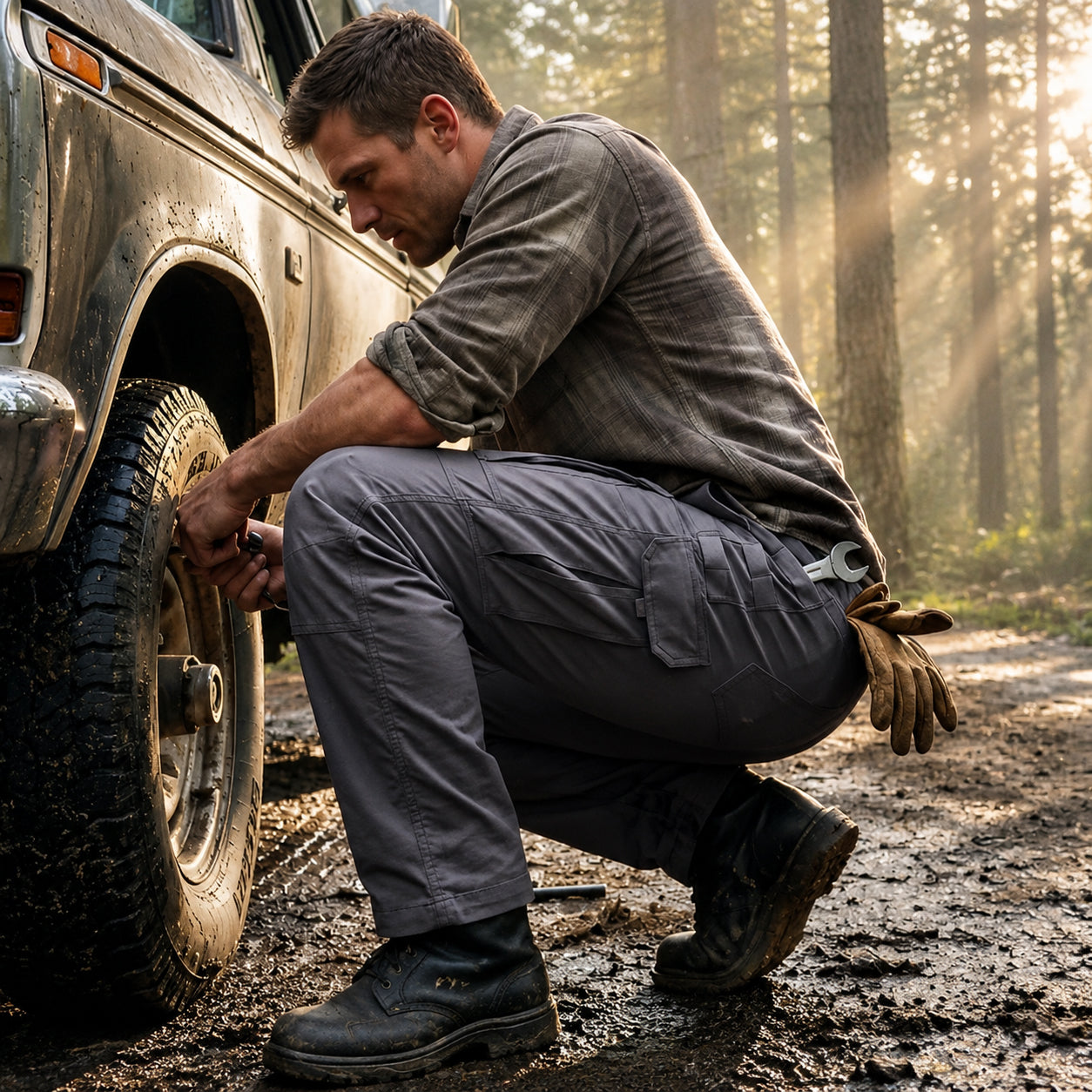Men's Cargo Pants,Tactical Pants for Men Stretch,Durable Ripstop EDC Work Pants for Hiking