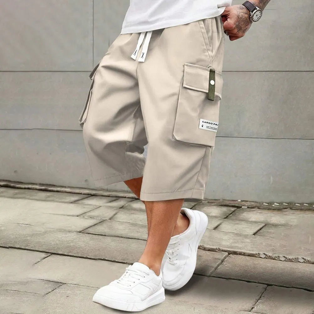 Men's Casual Cargo Calf Shorts