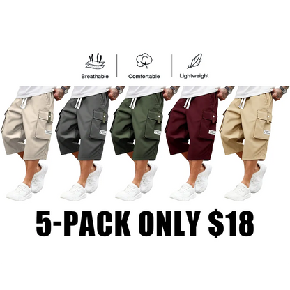 Men's Casual Cargo Calf Shorts