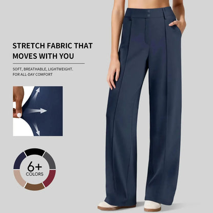 🔥Last Day:90% Off🔥Women's Straight Leg Ponte Yoga Pants with Pockets
