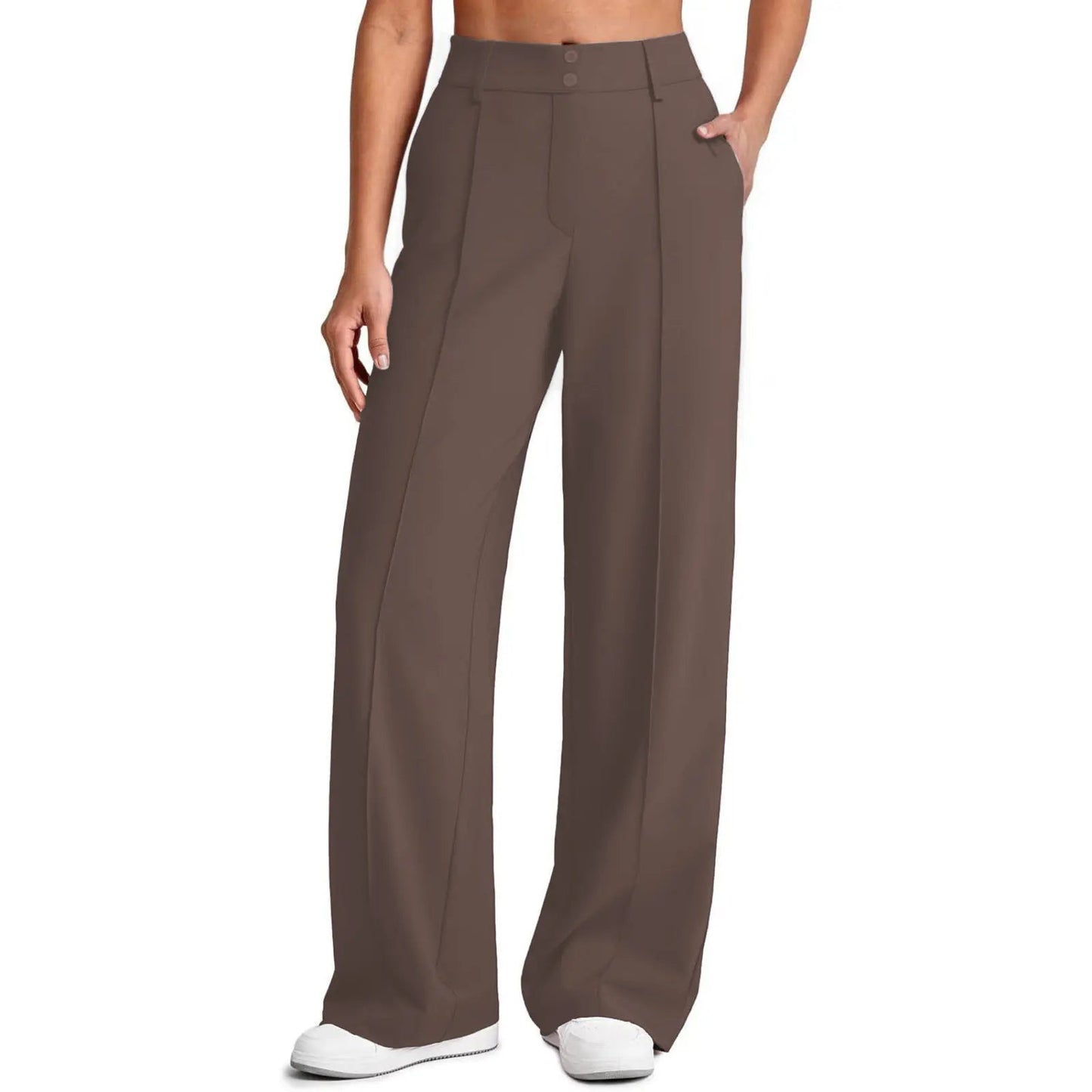 🔥Last Day:90% Off🔥Women's Straight Leg Ponte Yoga Pants with Pockets