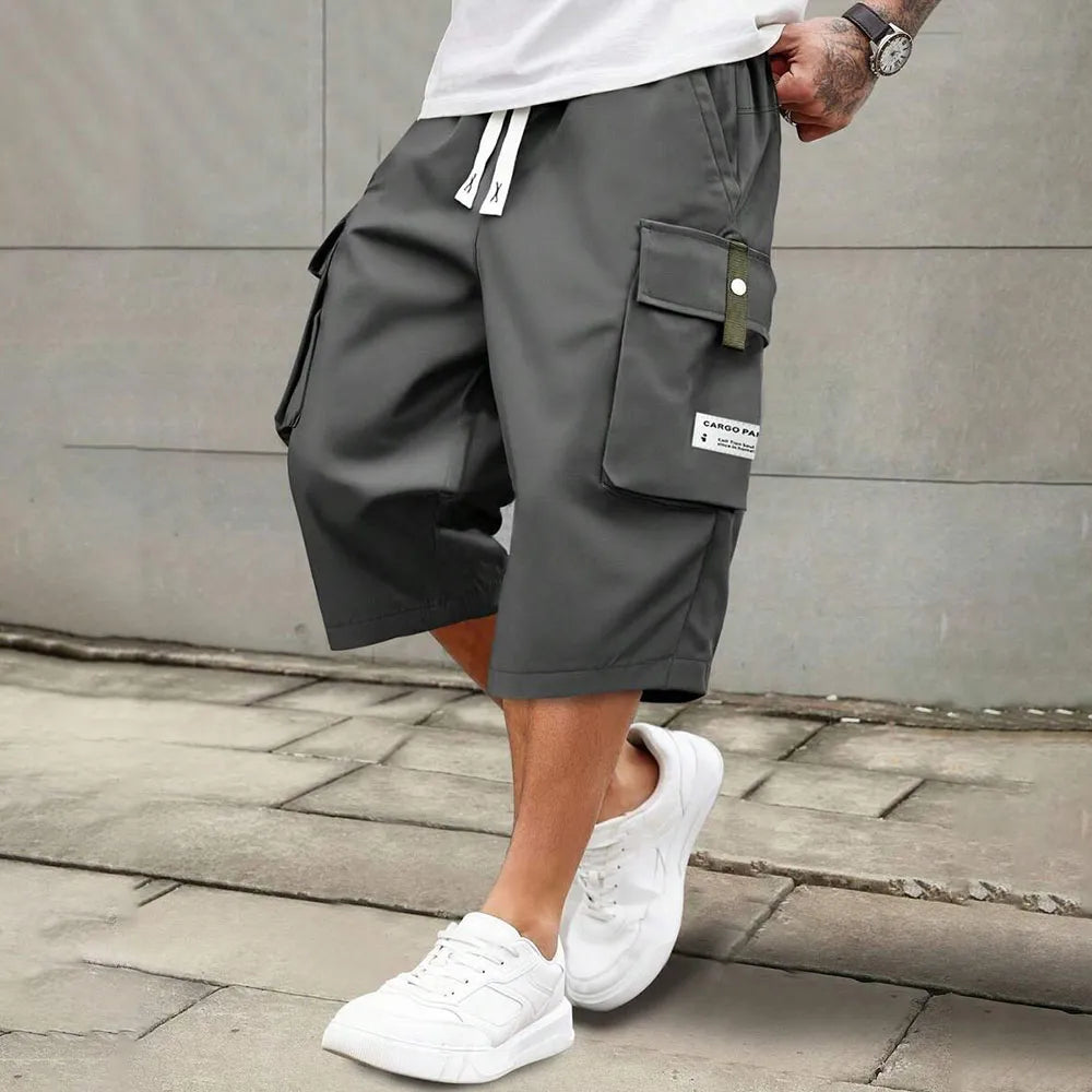 Men's Casual Cargo Calf Shorts
