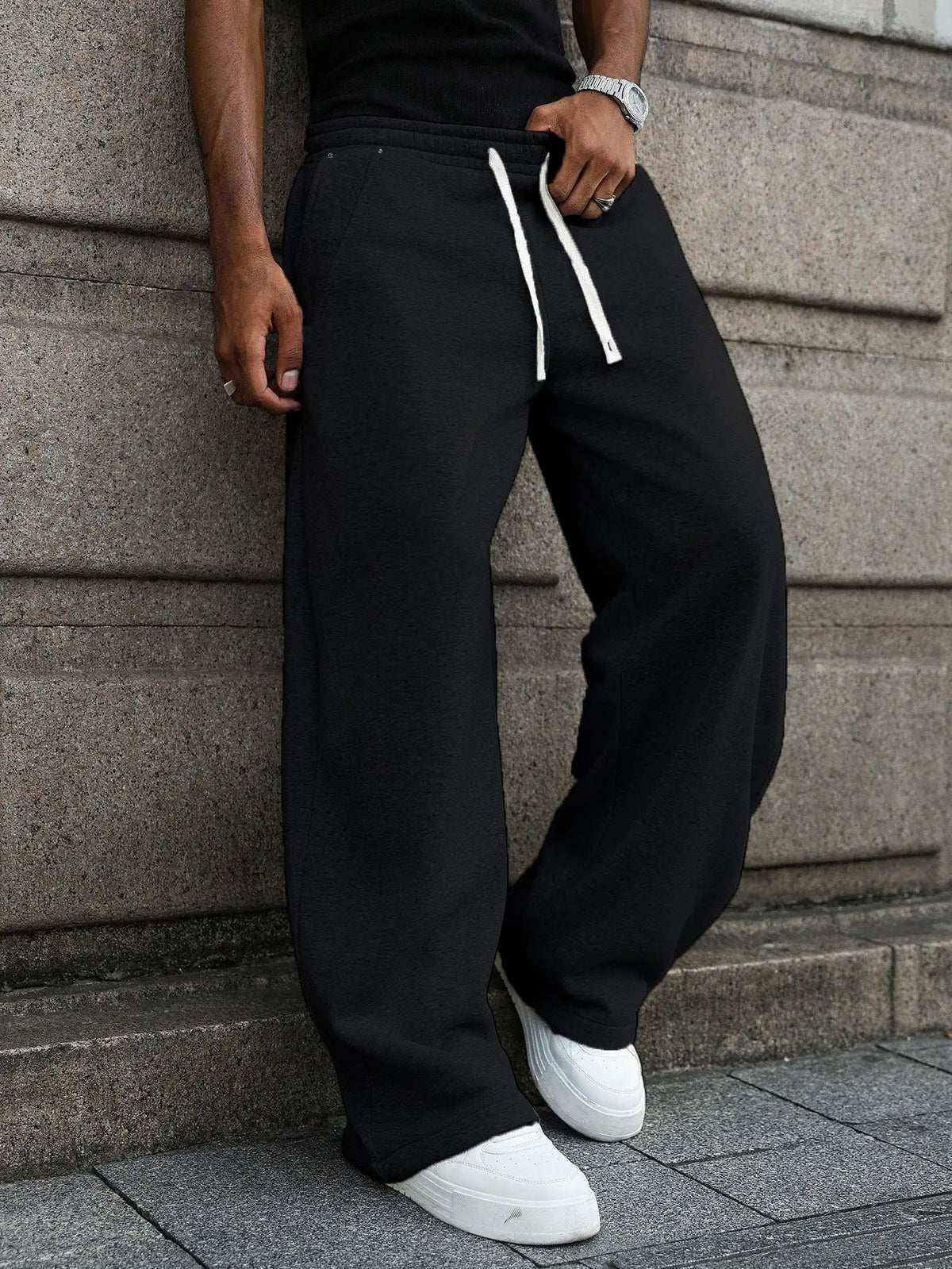 🔥 BEST SELLER | Men’s Baggy Wide-Leg Drawstring Sweatpants