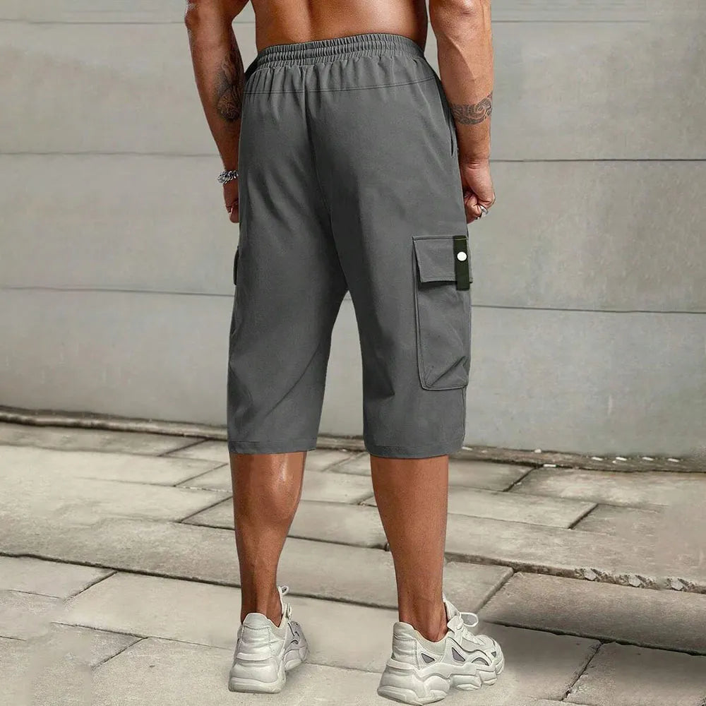 Men's Casual Cargo Calf Shorts