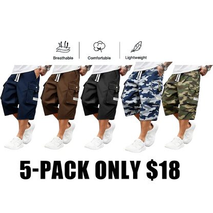 Men's Casual Cargo Calf Shorts