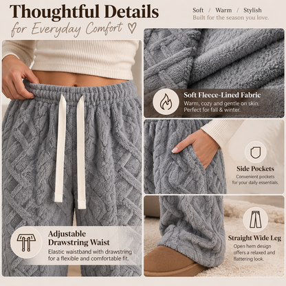 🔥 BESTSELLER | Women's Retro Fleece Wide-Leg Pants