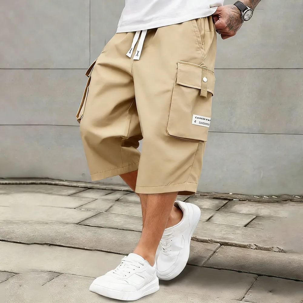 Men's Casual Cargo Calf Shorts