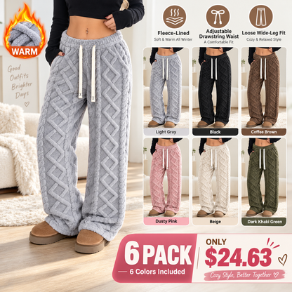 🔥 BESTSELLER | Women's Retro Fleece Wide-Leg Pants