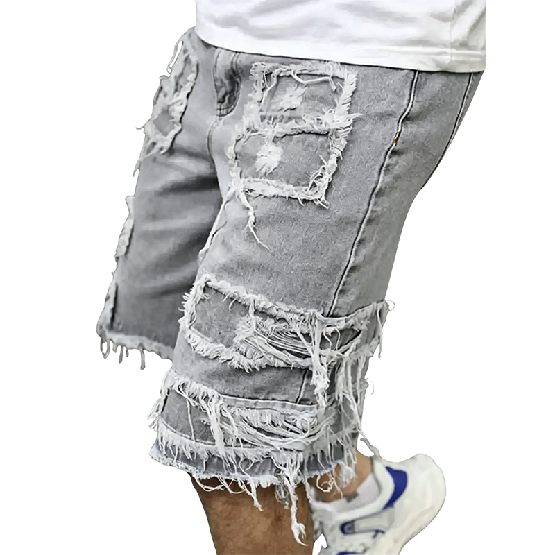 Summer Special Sale - Raw Hem Denim Shorts with Rips