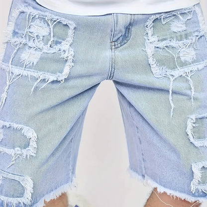 Summer Special Sale - Raw Hem Denim Shorts with Rips