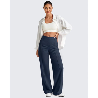 🔥Last Day:90% Off🔥Women's Straight Leg Ponte Yoga Pants with Pockets