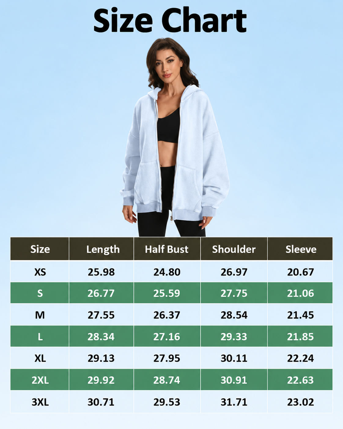 Unisex Oversized zip up hoodie