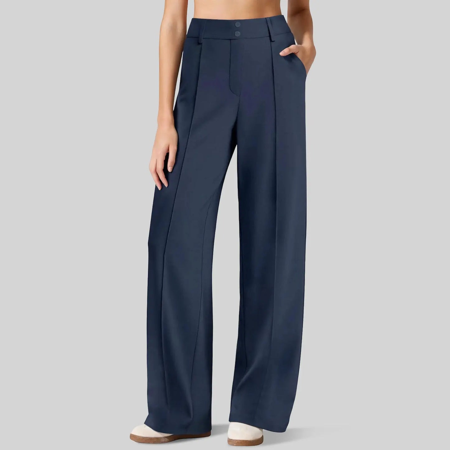 🔥Last Day:90% Off🔥Women's Straight Leg Ponte Yoga Pants with Pockets