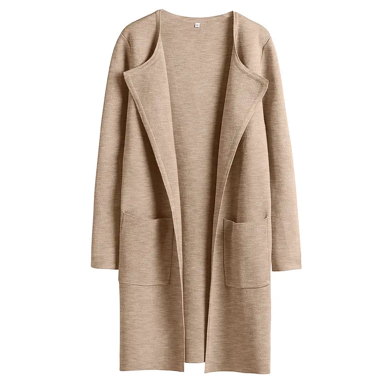 Women's Lightweight Long Cardigan Sweater – Open Front Casual Fall Coatigan