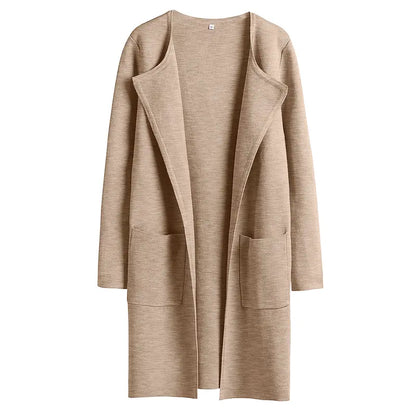 Women's Lightweight Long Cardigan Sweater – Open Front Casual Fall Coatigan