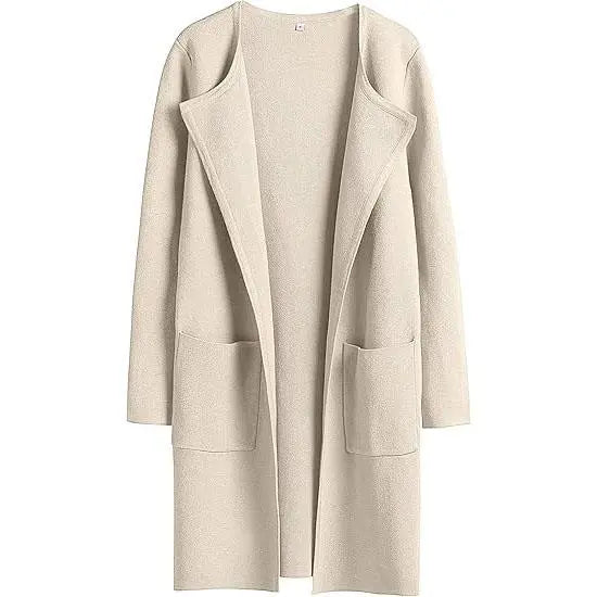 Women's Lightweight Long Cardigan Sweater – Open Front Casual Fall Coatigan