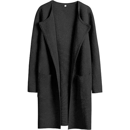 Women's Lightweight Long Cardigan Sweater – Open Front Casual Fall Coatigan