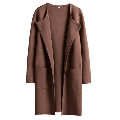 Women's Lightweight Long Cardigan Sweater – Open Front Casual Fall Coatigan