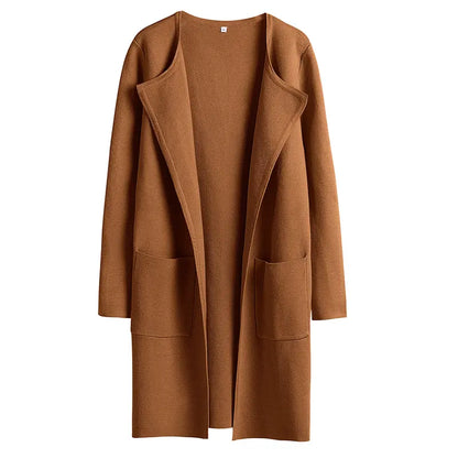 Women's Lightweight Long Cardigan Sweater – Open Front Casual Fall Coatigan