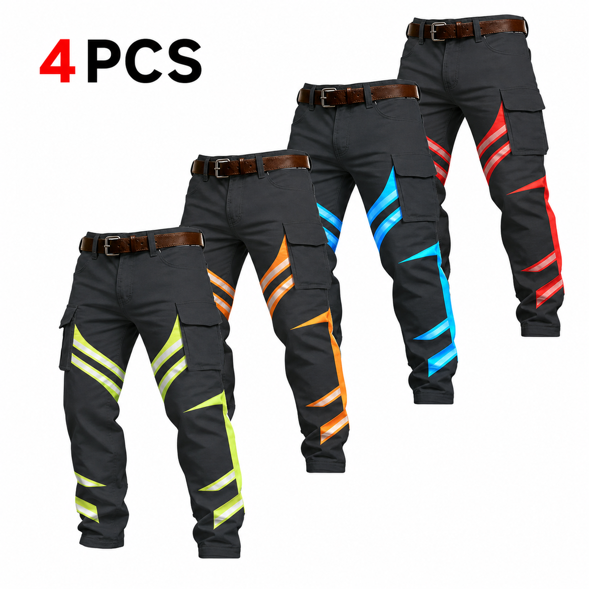Men's Casual Button Long Pants with Pockets