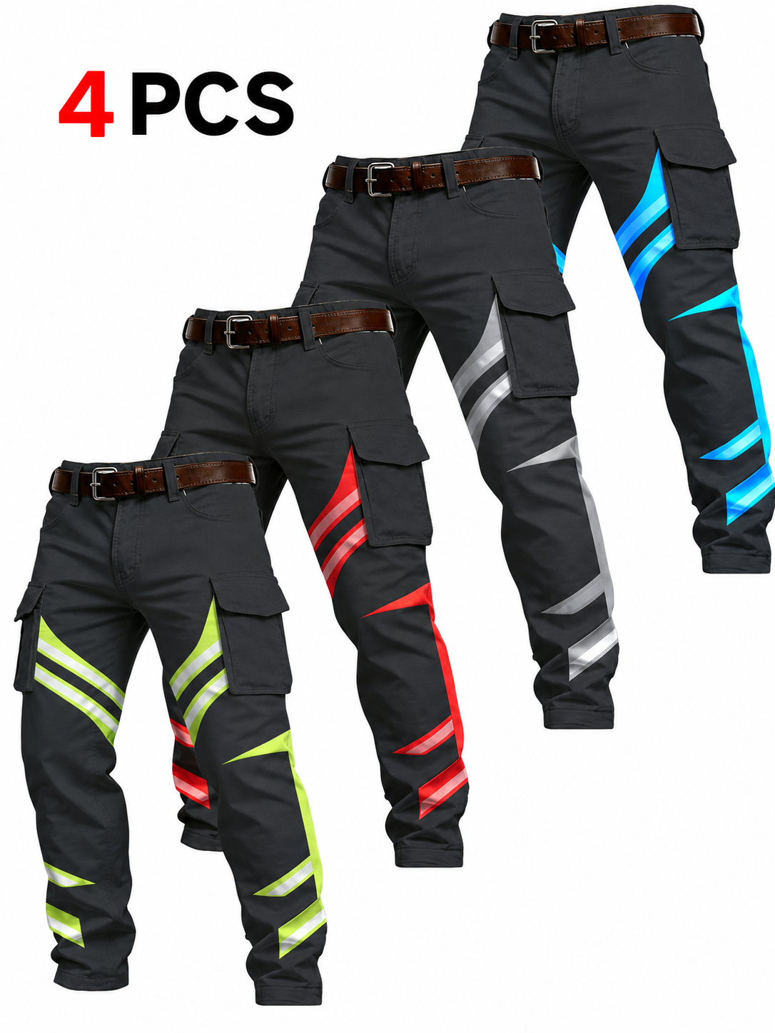Men's Casual Button Long Pants with Pockets