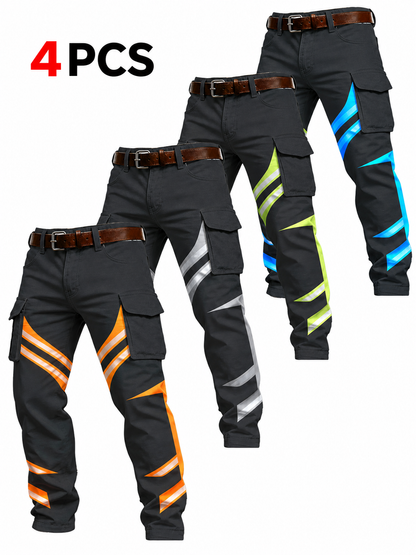 Men's Casual Button Long Pants with Pockets