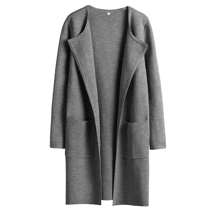 Women's Lightweight Long Cardigan Sweater – Open Front Casual Fall Coatigan