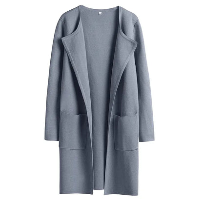 Women's Lightweight Long Cardigan Sweater – Open Front Casual Fall Coatigan