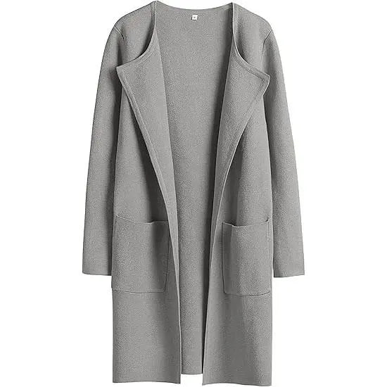 Women's Lightweight Long Cardigan Sweater – Open Front Casual Fall Coatigan