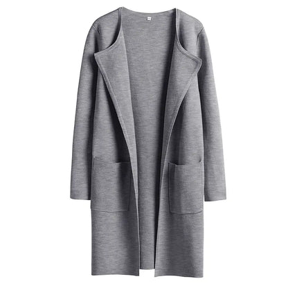 Women's Lightweight Long Cardigan Sweater – Open Front Casual Fall Coatigan