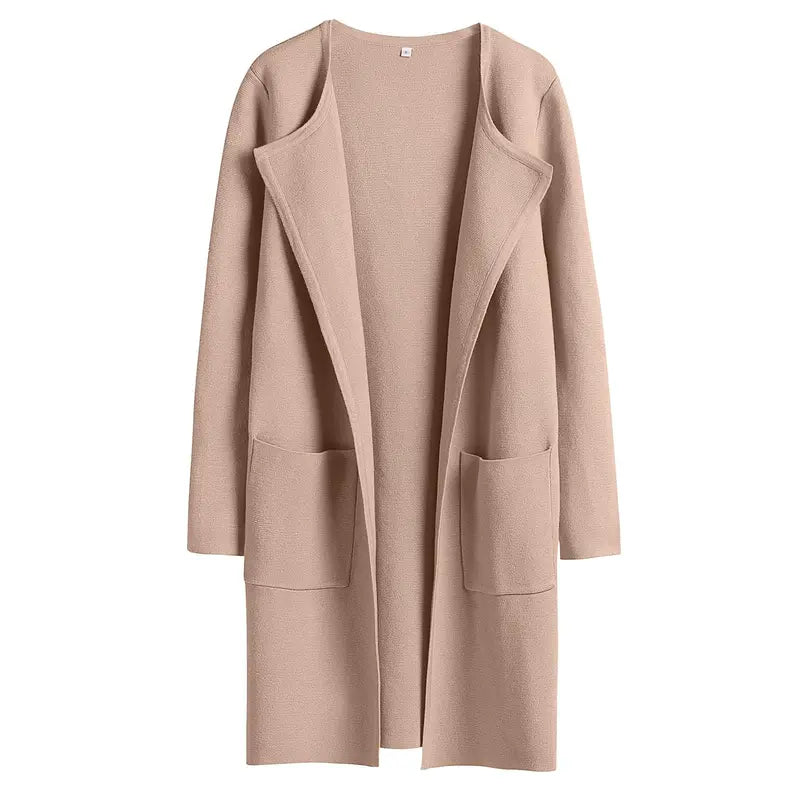 Women's Lightweight Long Cardigan Sweater – Open Front Casual Fall Coatigan