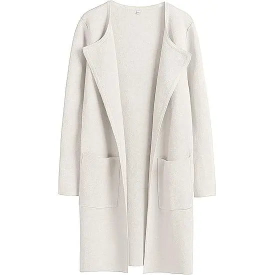 Women's Lightweight Long Cardigan Sweater – Open Front Casual Fall Coatigan