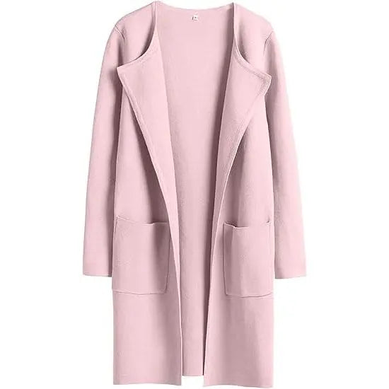 Women's Lightweight Long Cardigan Sweater – Open Front Casual Fall Coatigan