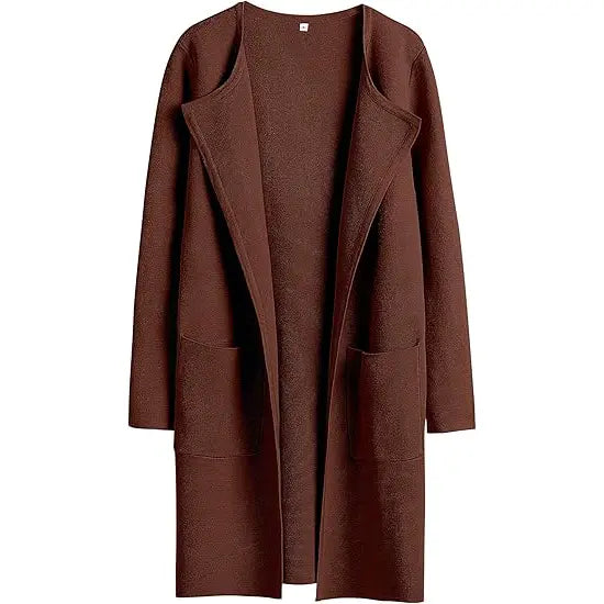 Women's Lightweight Long Cardigan Sweater – Open Front Casual Fall Coatigan