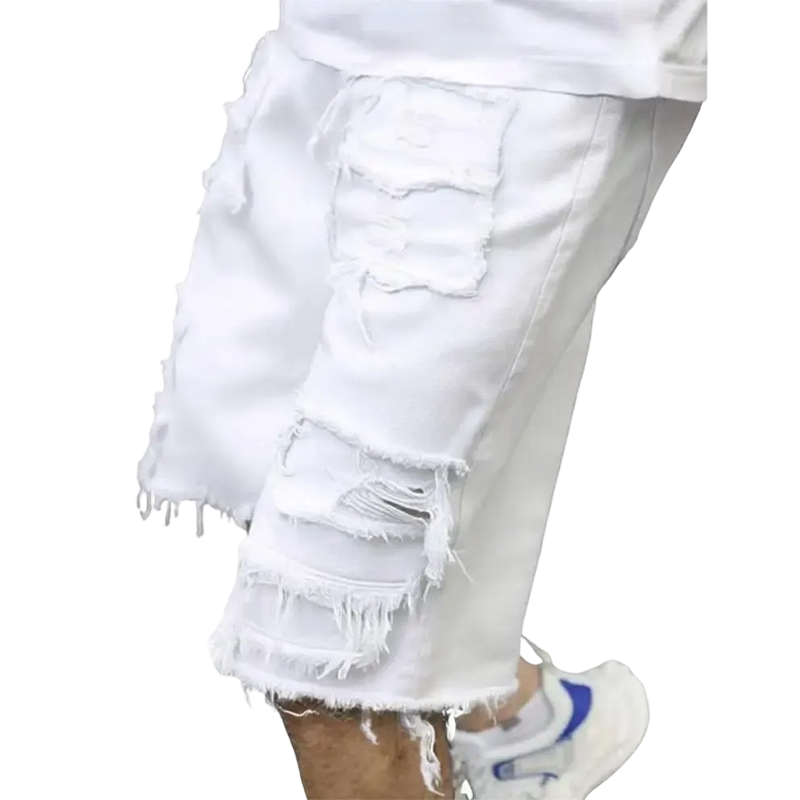 Summer Special Sale - Raw Hem Denim Shorts with Rips